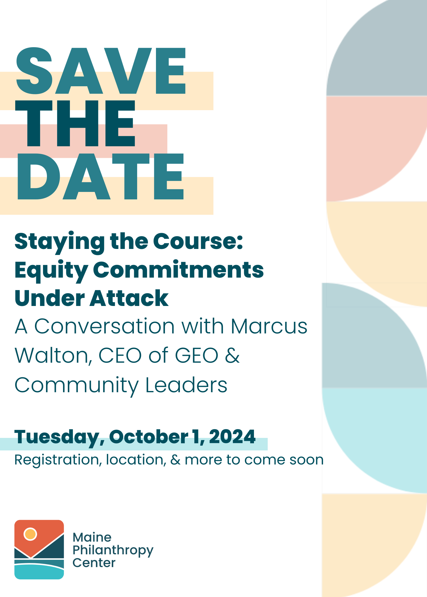 Text: Save the Date, Staying the Course: Equity Commitments Under Attack