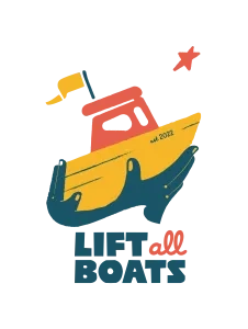 Hands holding onto a boat