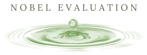 Nobel Evaluation with a water drop coming up and ripples