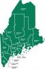 2016 Maine map of individual giving by county